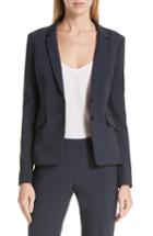 Women's Boss Jiletara Stretch Wool Jacket - Blue