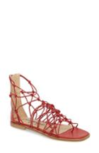 Women's Free People Forget Me Knot Gladiator Sandal Us / 36eu - Red
