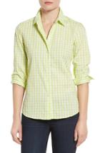 Women's Foxcroft Crinkled Gingham Shirt - Green