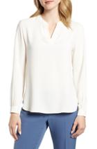 Women's Anne Klein Split Neck Blouse, Size - White