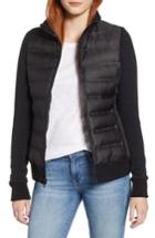 Women's Marc New York Puffer Jacket With Knit Sleeves - Black