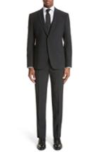 Men's Emporio Armani M Line Trim Fit Stretch Seersucker Wool Blend Suit