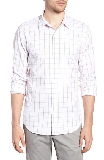 Men's Bonobos Slim Fit Check Performance Sport Shirt R - White