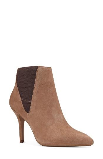 Women's Nine West Pointy Toe Bootie .5 M - Beige