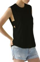 Women's Lamade Cutout Side Tank - Black
