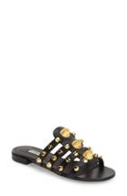 Women's Balenciaga Studded Slip-on Sandal Us / 37eu - Black