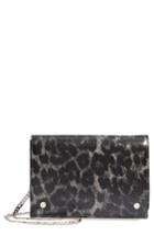 Women's Nordstrom Leather Wallet On A Chain - Grey
