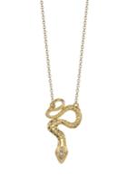 Women's Iconery Diamond Snake Pendant Necklace