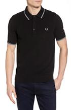 Men's Fred Perry Tipped Pique Polo - Black