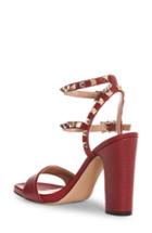 Women's Valentino Garavani Rockstud Ankle Strap Sandal Us / 39eu - Red