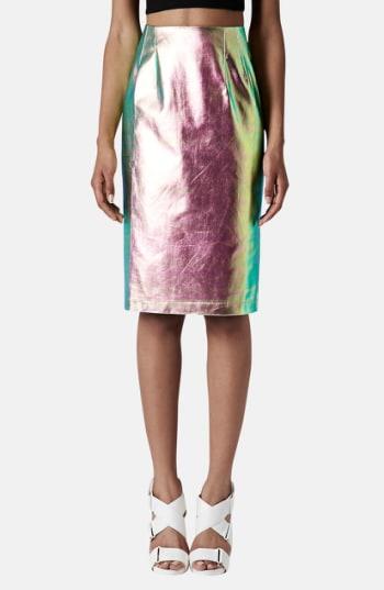 Women's Topshop Iridescent Mermaid Pencil Skirt