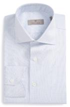 Men's Canali Regular Fit Stripe Dress Shirt - White