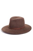 Women's Eric Javits Karli Wool Felt Wide Brim Hat - Brown