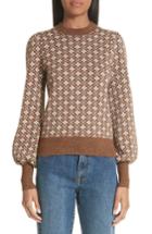 Women's Co Jacquard Knit Sweater - Brown