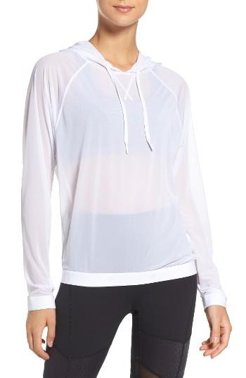 Women's Zella Innovate Sheer Water Repellent Hoodie - White