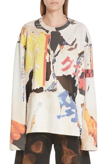 Women's Marques'almeida Poster Print Sweatshirt - White