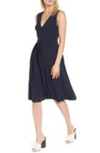 Women's Lewit Pleated Fit & Flare Dress - Blue