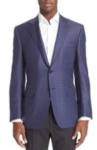 Men's Canali Classic Fit Check Wool Sport Coat S Eu - Grey