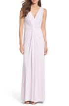 Women's Vera Wang Jersey Pleated Fit & Flare Gown - Purple
