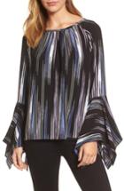 Women's Vince Camuto Colorful Peaks Handkerchief Sleeve Top, Size - White