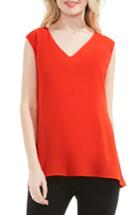 Women's Vince Camuto Mixed Media Top - Red