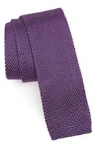 Men's Nordstrom Men's Shop Stuart Silk Knit Tie, Size - Purple