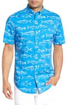 Men's Vineyard Vines Fish Outlines Classic Fit Sport Shirt - Blue