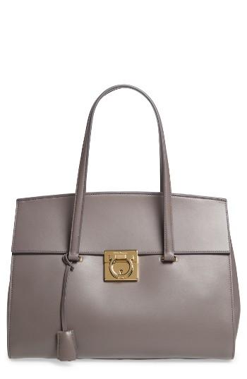 Salvatore Ferragamo Large Mara Leather Tote -