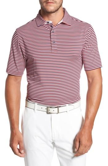 Men's Bobby Jones Xh20 Matzah Stripe Stretch Golf Polo, Size - Blue