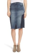 Women's Slink Jeans Patchwork Denim Skirt - Blue