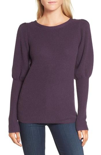 Women's Chelsea28 Puff Sleeve Sweatser, Size - Purple