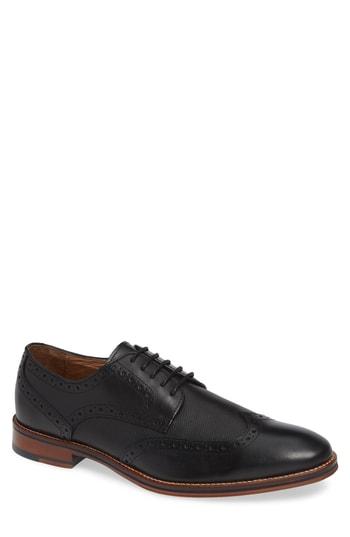 Men's Johnston & Murphy Conrad Embossed Wingtip M - Black