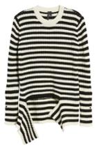 Women's Topshop Boutique Stripe Sweater Us (fits Like 0-2) - Black