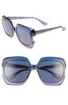 Women's Dior Gaia 58mm Square Sunglasses - Blue