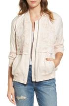 Women's Hinge Lace Detail Bomber Jacket