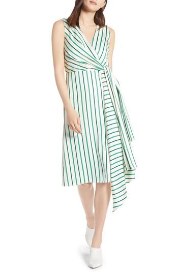 Women's Halogen Draped Faux Wrap Dress - Ivory