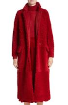 Women's Max Mara Koala Genuine Shearling Coat - Red