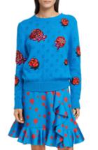 Women's Kenzo Floral Patch Sweater - Blue