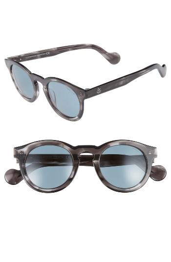 Women's Moncler 49mm Keyhole Sunglasses - Grey/ Other/ Blue