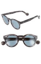 Women's Moncler 49mm Keyhole Sunglasses - Grey/ Other/ Blue