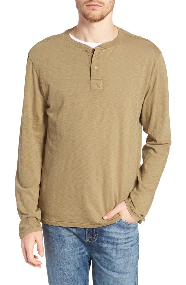 Men's Vintage 1946 Negative Slub Long Sleeve Henley