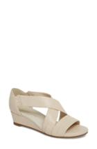 Women's David Tate Swell Cross Strap Wedge Sandal .5 M - Beige