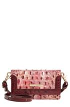 Brahmim Nadia Croc Embossed Leather Crossbody Bag - Pink