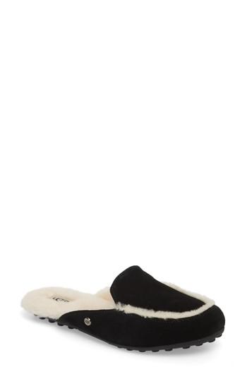 Women's Ugg Lane Genuine Shearling Slipper M - Black