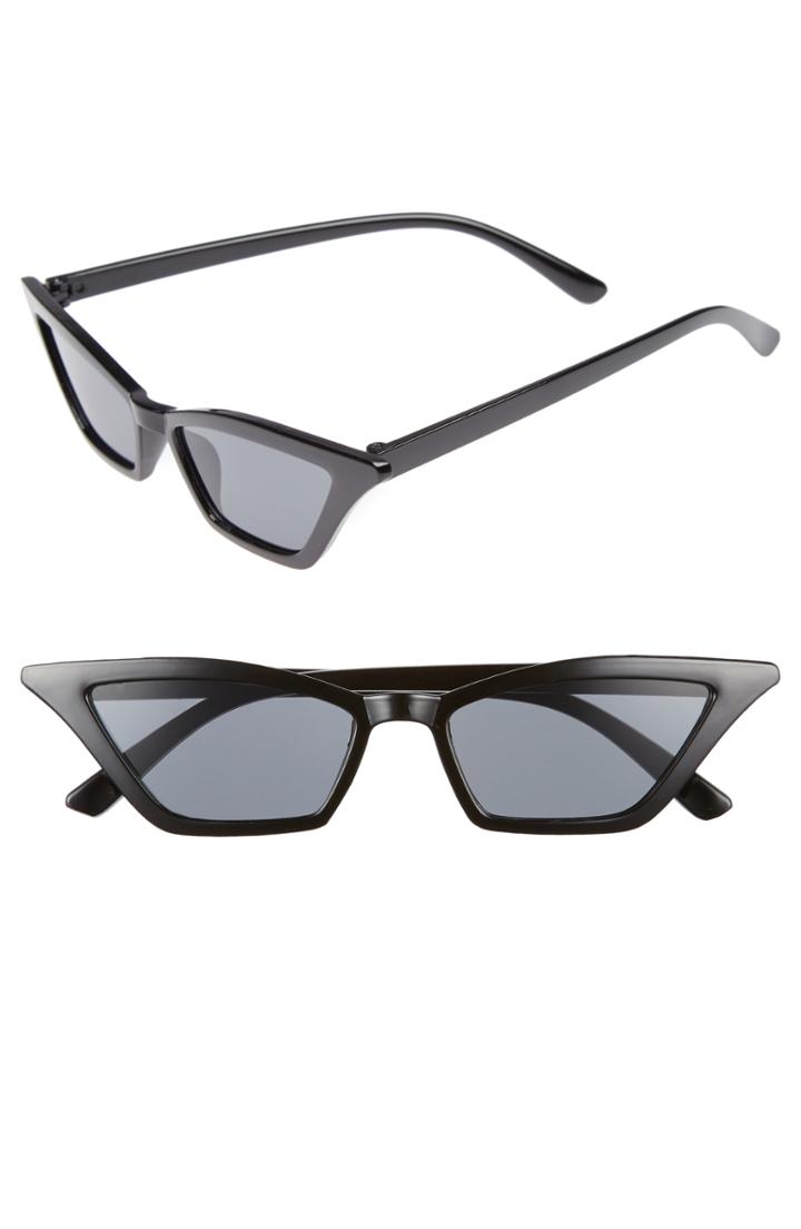 Women's Shady Lady 50mm Geometric Sunglasses - Black/ Black