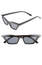 Women's Shady Lady 50mm Geometric Sunglasses - Black/ Black