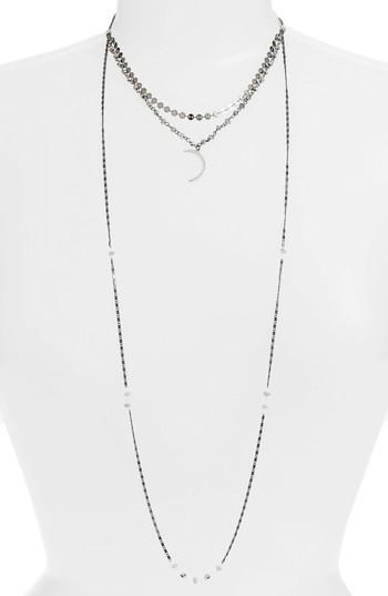 Women's Nakamol Design Moon Charm Layered Necklace