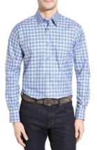 Men's Robert Talbott Anderson Classic Fit Plaid Micro Twill Sport Shirt - Blue