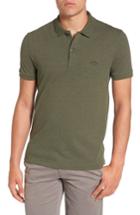 Men's Lacoste Pique Polo With Tonal Croc