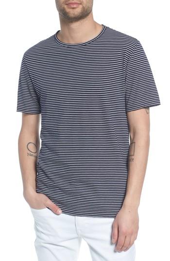 Men's Vince Stripe Crewneck T-shirt, Size - Blue